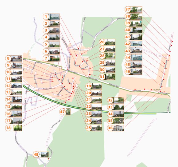 Map of the street lights in our area