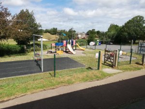 View of Hernhill Village Hall Playground Area