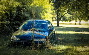 Image of an abandoned car