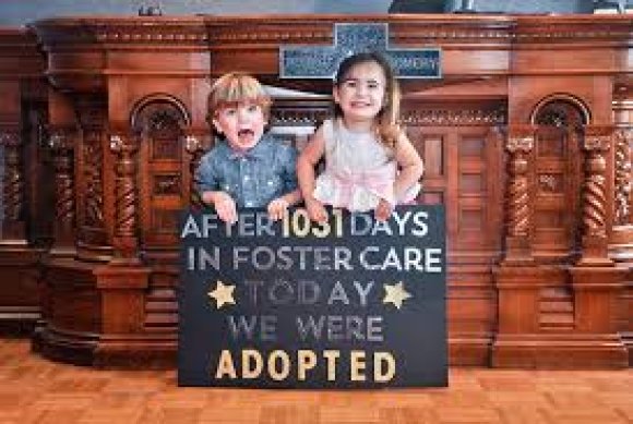 Image of 2 Adopted Children who had been in Foster Care for some time