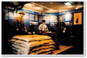 Image of exhibit inside the Fleur de Lis Heritage Centre