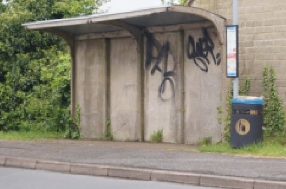 Picture of Westbound bus shelter on London Road opposite Lime Tree Cottage