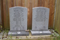 Memorial Stones housed in a corner of the Churchyard of Dunkirk Parish Church